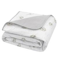 Living Textiles 100% Organic Cotton Muslin Cot Blanket - Dandelion **
