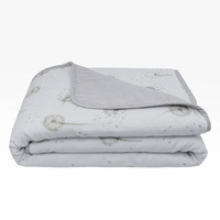 Living Textiles 100% Organic Cotton Muslin Pram/Bassinet Blanket - Dandelion **
