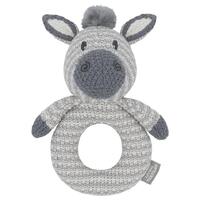 Living Textiles Knitted Ring Rattle Zac the Zebra