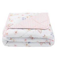 Living Textiles Cot Comforter - Butterfly/Gingham
