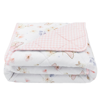 Living Textiles Cot Comforter - Butterfly/Gingham