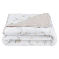 Living Textiles Cot Comforter - Sloth/Rainbow