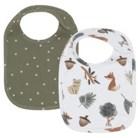 Living Textiles 2pk Bib Set Forest Retreat