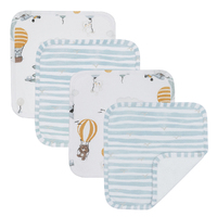 Living Textiles Face Washers 4 Pack Up Up & Away