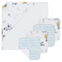 Living Textiles 5pc Baby Bath Gift Set - Up Up & Away