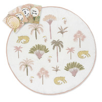 Lolli Living Round Play Mat with Milestones - Tropical Mia