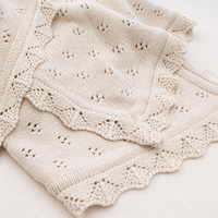 Living Textiles Bamboo Cotton Heirloom Blanket - Sand 9809373