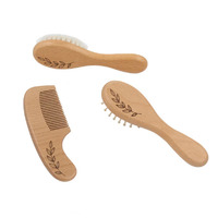 Living Textiles Wooden Baby Brush & Comb Set