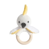 Living Textiles Australiana Ring Rattle - Colin the Cockatoo 4234431