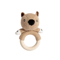 Living Textiles Australiana Ring Rattle - Wombat 4234436