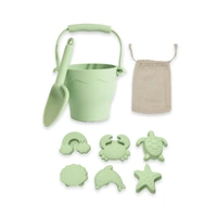 Living Textiles Playground 8pc Silicone Bucket Set - Light Sage 4239481