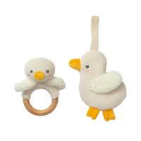 Living Textiles Teething Ring & Dummy Chain Gift Set - Goosey Goosey 4421423