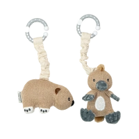 Living Textiles 2pk Stroller Toys - Platypus & Wombat 
