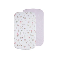 Living Textiles 100% Cotton Bassinet Fitted Sheet 2 Pack - Whimsical Wonderland 9108548