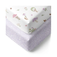 Living Textiles Cotton Jersey Cot Fitted Sheet 2 Pack - Whimsical Wonderland 9112548