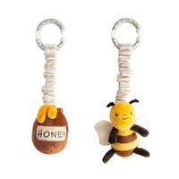Living Textiles 2pk Stroller Toys - Bee & Honey 4235407
