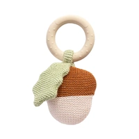 Living Textiles Acorn Teething Ring Rattle - Whimsical Wonderland 4234541