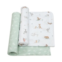Living Textiles 2pk Swaddle Wraps - Australiana 4015583