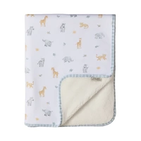 Living Textiles Jersey Sherpa Blanket - Roam & Roar 9809629