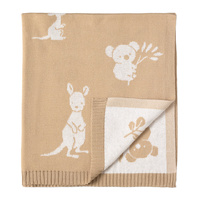Living Textiles Pram Knitted Blanket - Australiana 4323633