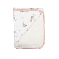 Living Textiles Jersey Sherpa Blanket - Fawn Fables 9809685