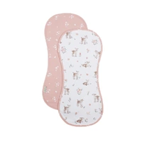 Living Textiles 2pk Burp Cloths Fawn Fables 4721685