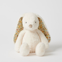 Jiggle & Giggle Floral White Bunny Medium Plush JCST488