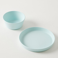 Jiggle & Giggle Riley Silicone Dining Set of 2 Blue WSKD014
