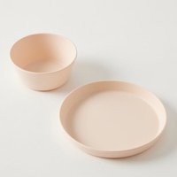 Jiggle & Giggle Riley Silicone Dining Set of 2 Peach WSKD015