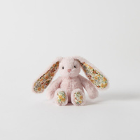 Jiggle & Giggle Floral Pink Bunny Rattle Small Plush JCBR419