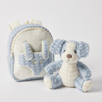 Jiggle & Giggle Plush Puppy Buddy Backpack - Blue WTBP105