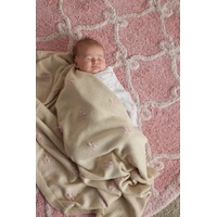 Jiggle & Giggle Bow Knitted Baby Blanket UNBL022