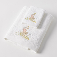 Jiggle & Giggle Farm Friends Bath Towel & Face Washer In Organza Bag QSTS243