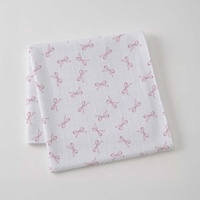 Jiggle & Giggle Pink Bow Muslin Wrap NVBL175