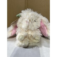 Resoftables 100% Recycled Cream Mini Bunny Plush with Clip 79623