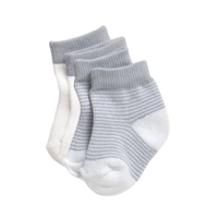 Playette Preemie Fashion Socks Grey/White 2pk 1308506