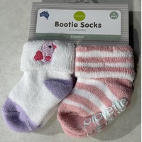 Playette Fashion Socks Pink 0-3 Months 2pk 1313076