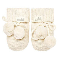 Toshi Organic Booties Marley Cream (Size 000)