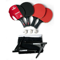 Summit Premium Table Tennis Four Player Set with Net and Balls