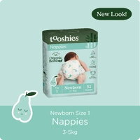 Tooshies Nappies Size 1 | Newborn | 3-5kg | 52pk