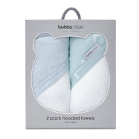 Bubba Blue Nordic 2pk Hooded Towel Dusty Sky/Mint 08039