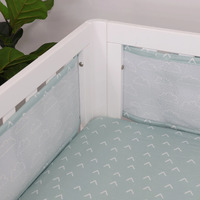 Bubba Blue Air+ Nordic Breathe Easy Cot Liner Dusty Sky/Mint 10674