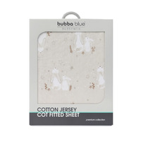 Bubba Blue Jersey Cot Fitted Sheet Bunny Dream 10728 **