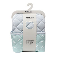 Bubba Blue Nordic Reversible Cot Quilt/Playmat Dusty Sky/Mint 11459