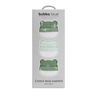 Bubba Blue Nordic 3pk Wash Cloth Dusty Avocado/Forest 12357