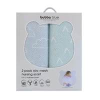 Bubba Blue Nordic 2pk Air+ Mesh Nursing Scarf Sky/Mint 115518