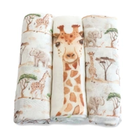 Bubba Blue Organic Cotton 3pk Muslin Wraps Adventure 16874