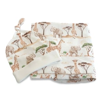 Bubba Blue Bamboo Jersey Swaddle & Beanie Set - Adventure 16881