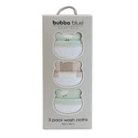 Bubba Blue Provincial 3pk Wash Cloth Olive/Taupe 13707