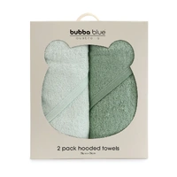 Bubba Blue Bubba Sundae 2pk Hooded Towels - Greentea 19035